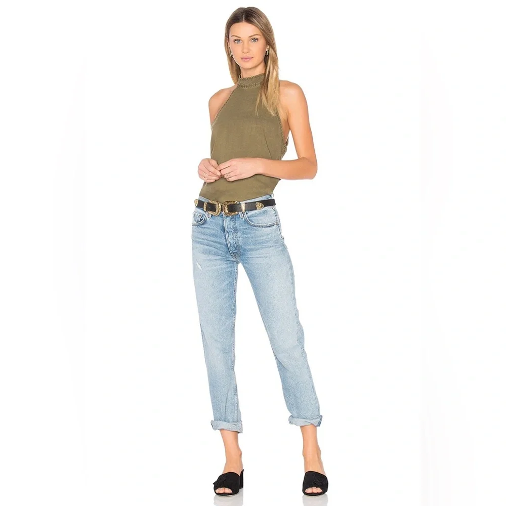 Bella Dahl Halter Button Back Sleeveless‎ Tank Top - Picture 3 of 11